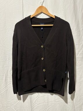 GAP 100% Cotton cardigan in dark brown BMWOT